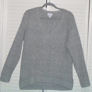 Old Navy Women's Large Gray V-Neck Slouch Sweater
